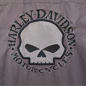 Harley-Davidson Grey Skull Shirt Vest XL